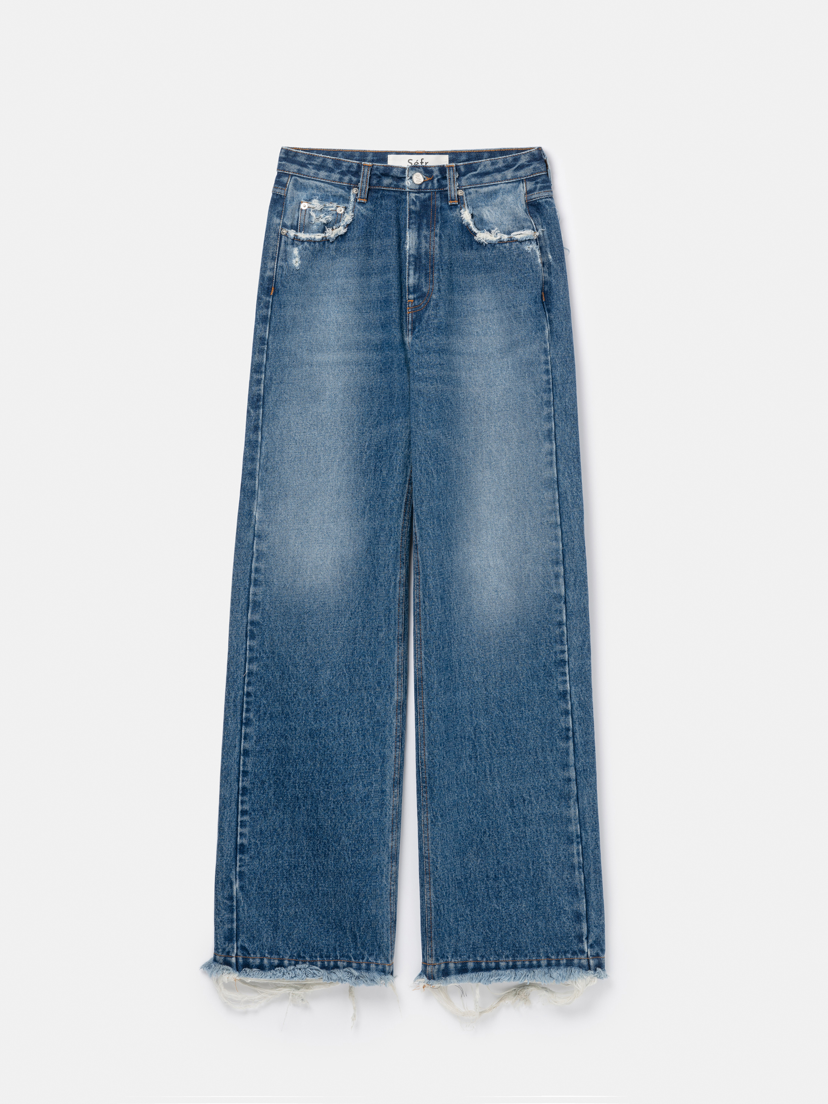 【BAON】Henra Nonfade Stitch Wide Raw Edge Denim Pants XL~ Javier Wide Leg Jeans - Japanese Selvedge – BARE KNUCKLES