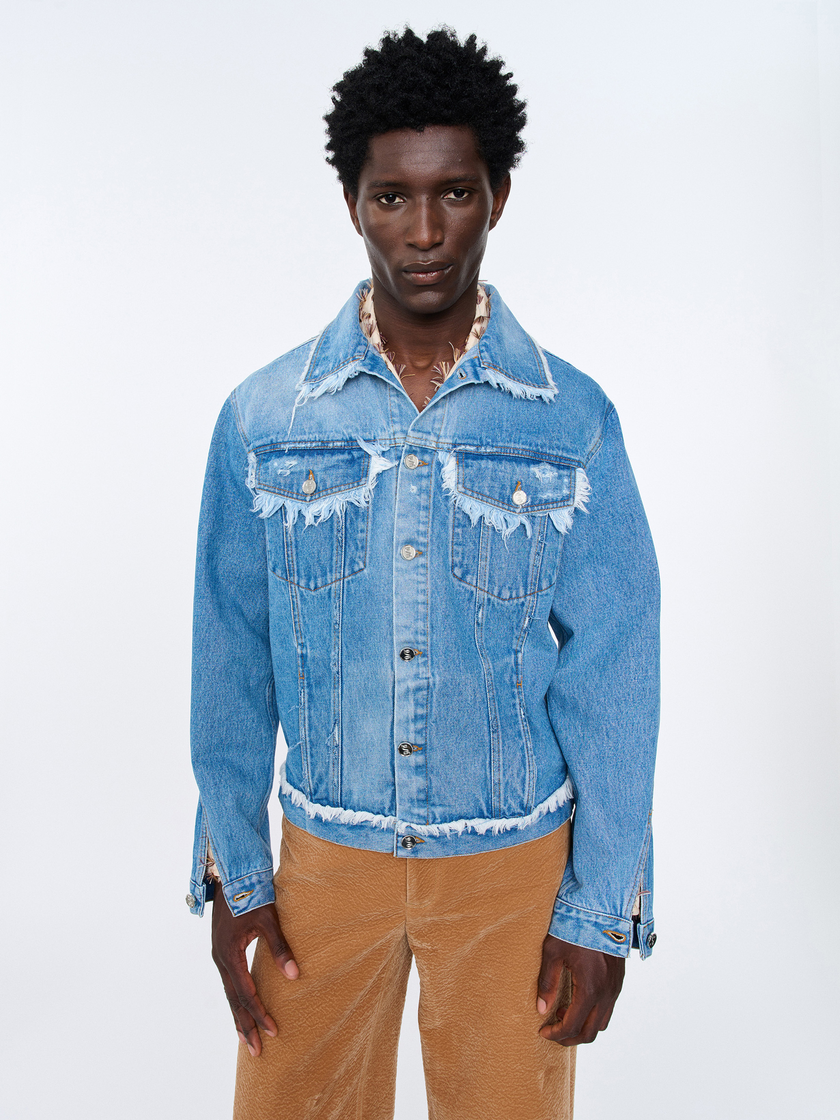 ジャケット・アウター FAUVES CARPENTER SHORT JACKET - DENIM Sefr-online