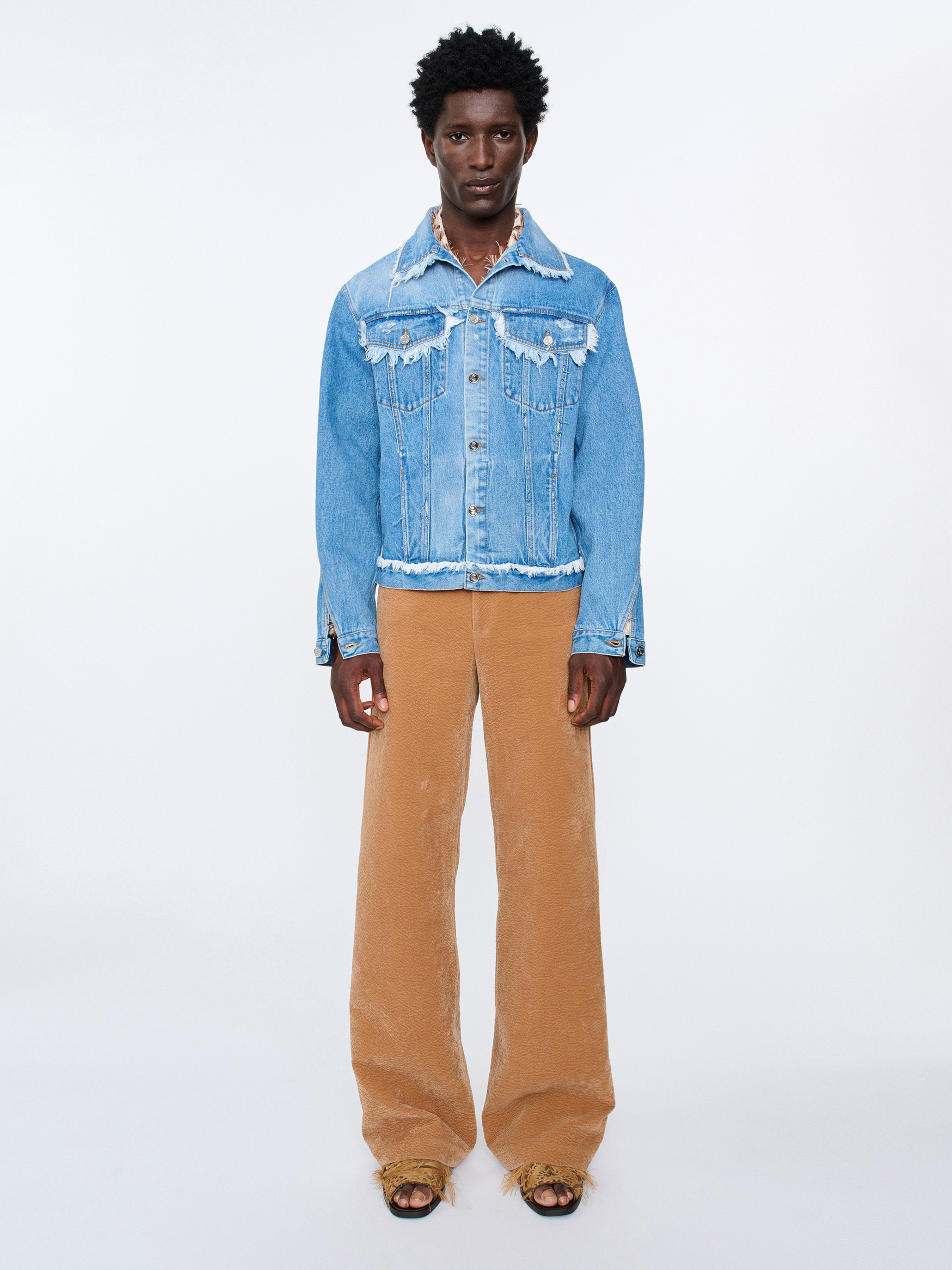 ジャケット・アウター FAUVES CARPENTER SHORT JACKET - DENIM Sefr-online