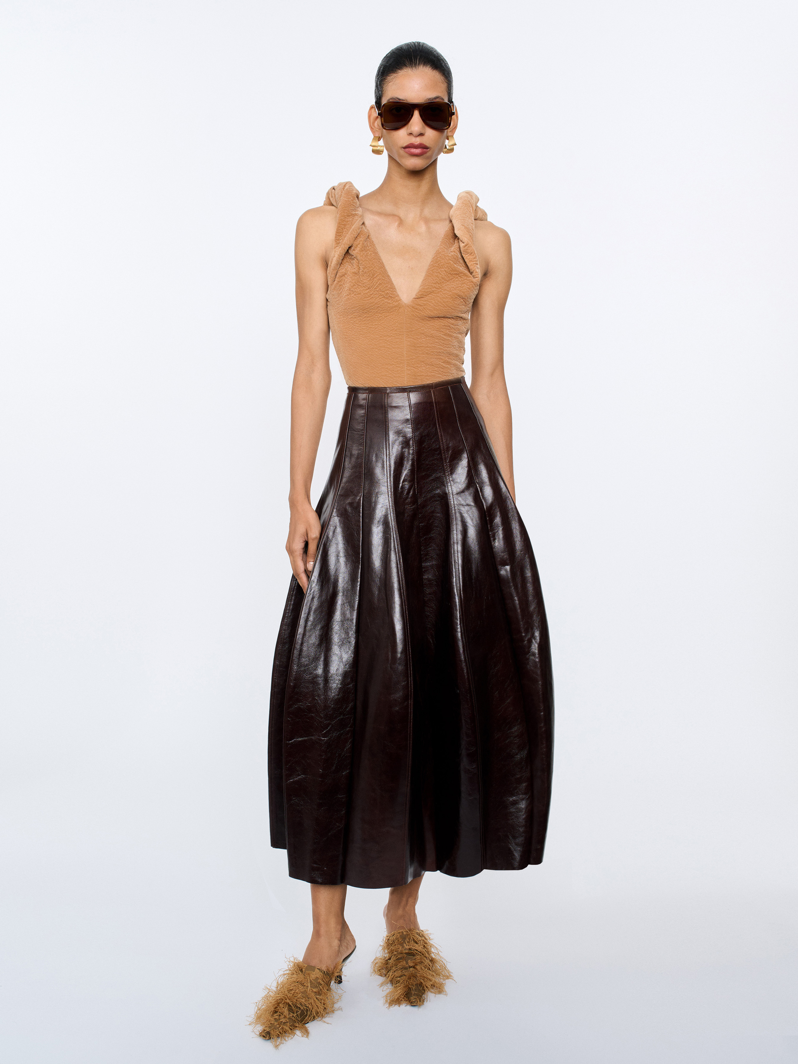 ★SURFEA★ SLIT SKIRT_BROWN Sefr-online
