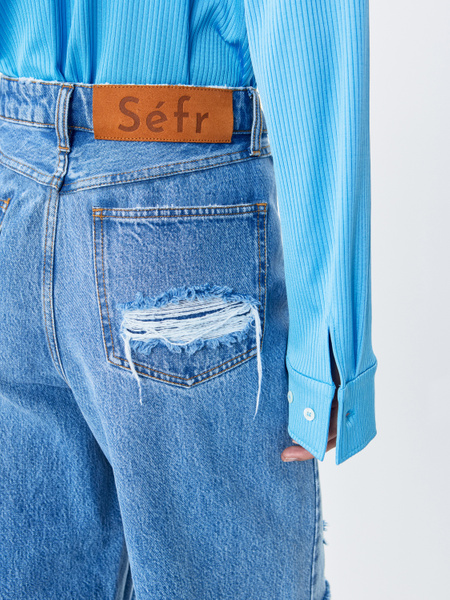 デニム・ジーパン SEFR Women Denim Pants 419257 WFW24LOOSECUT Beige Sefr-online
