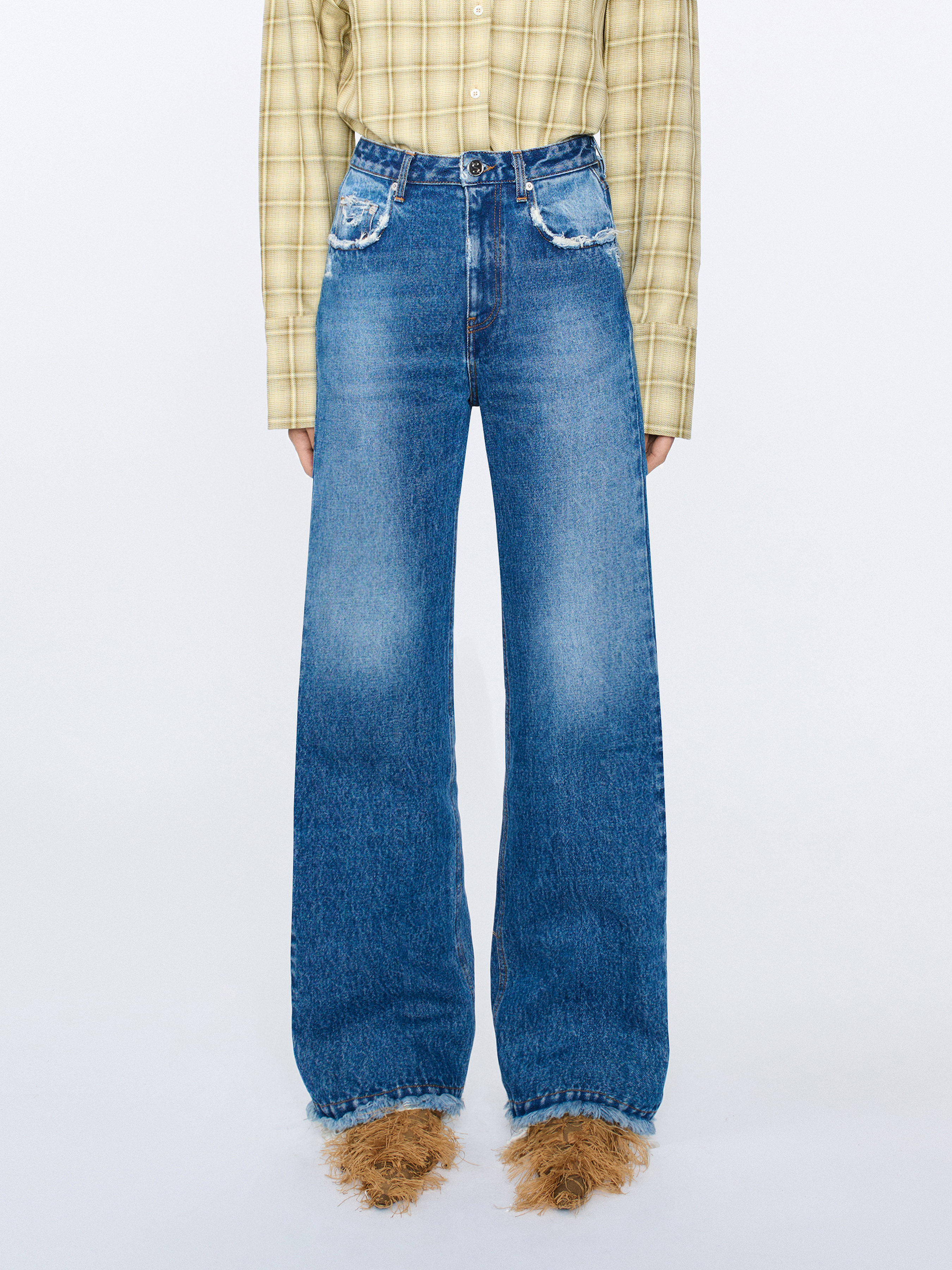 デニム・ジーパン SEFR Women Denim Pants CLARA DARBL BLUE Sefr-online