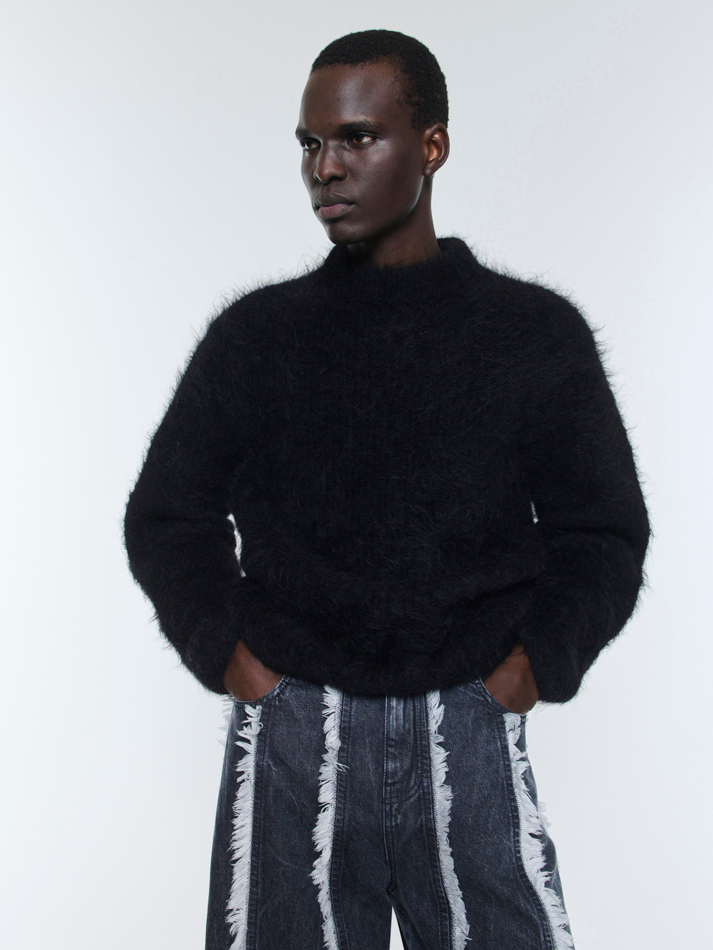 【 OURS着用】Séfr HARU SWEATER black Haru Sweater - Black Alpaca | Séfr