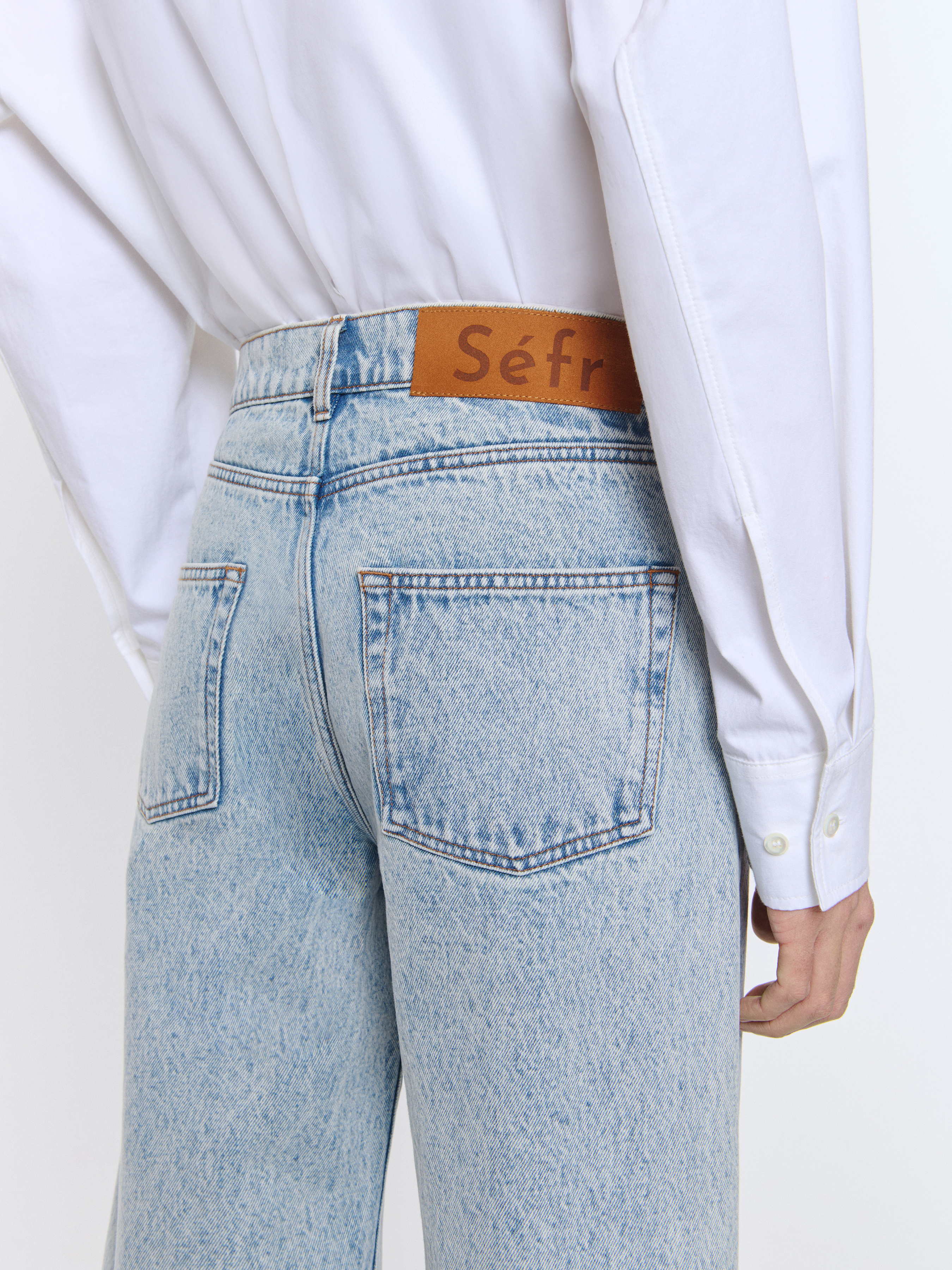 Sefr セファー STRAIGHT CUT JEANS SEFR | STRAIGHT CUT JEANS / BLUE CREASE ウォッシュストレート