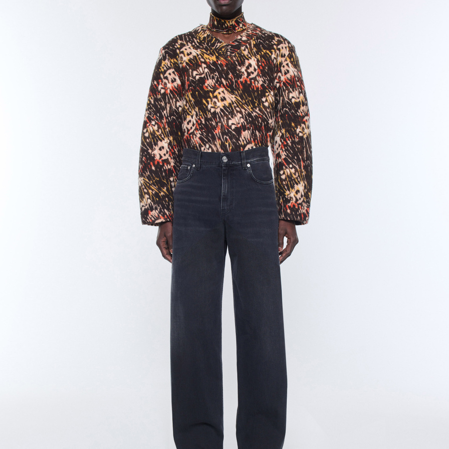 Wide Cut Jeans - Creased Black | Séfr