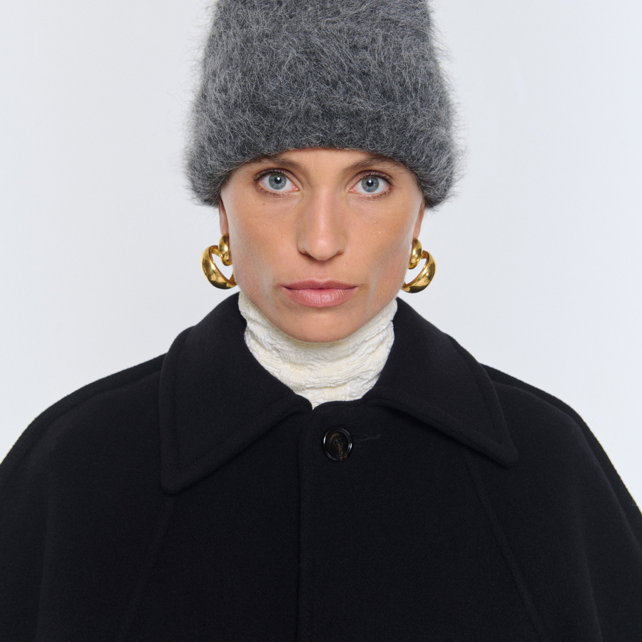 sefr FUZZY BEANIE セファ モヘア ビーニー ブラック Fuzzy Beanie | Séfr