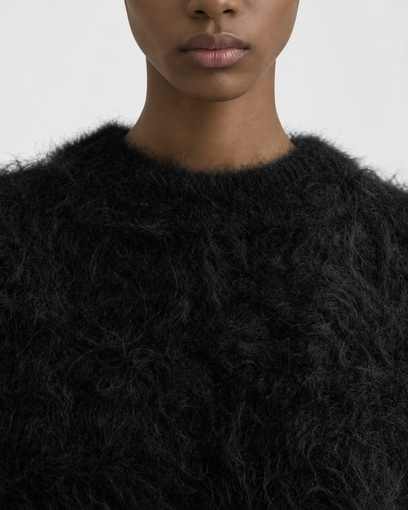 Haru Sweater - Black Alpaca | Séfr