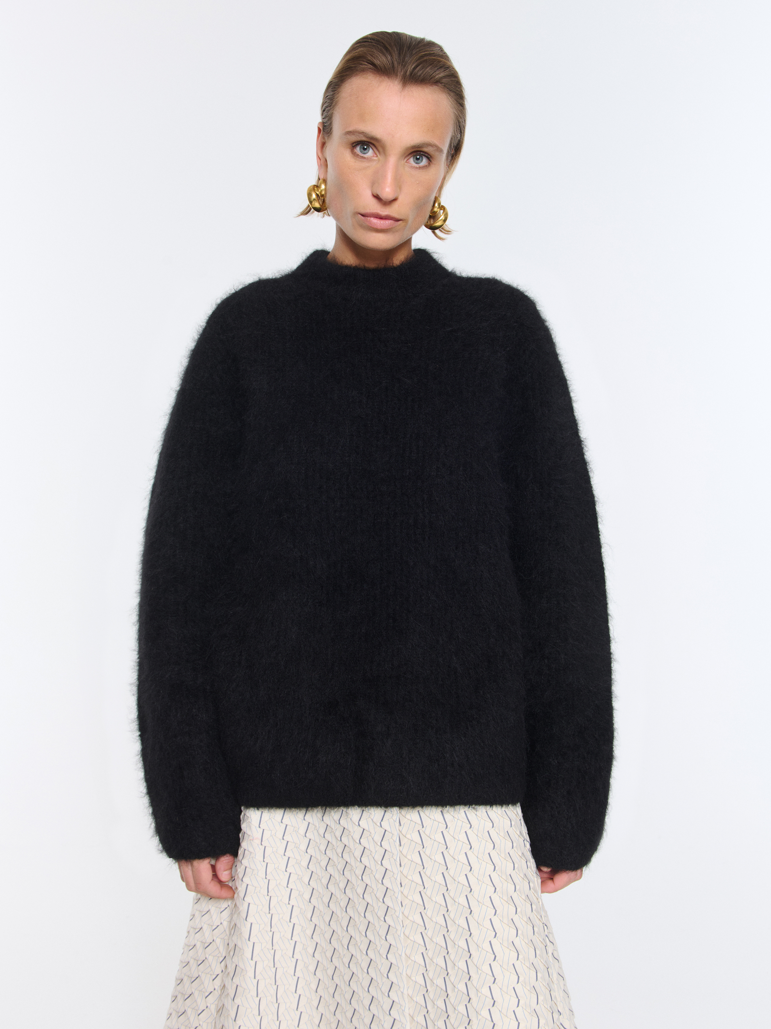 トップス sefr haru sweater Haru Sweater - Black Alpaca - Sefr-online