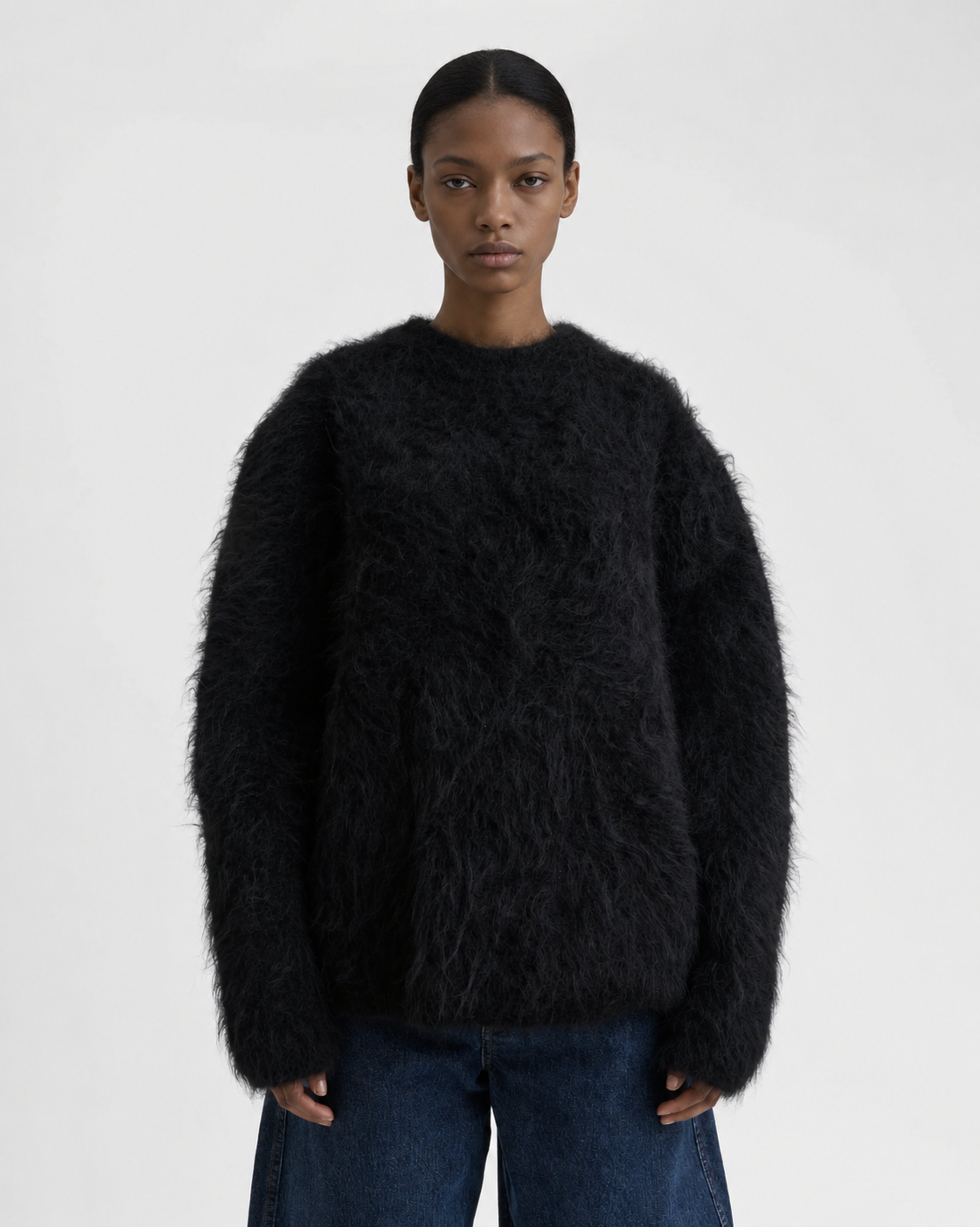 Haru Sweater - Black Alpaca | Séfr