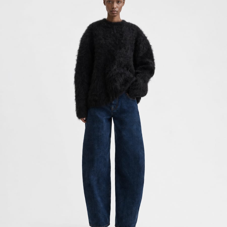 Haru Sweater - Black Alpaca | Séfr