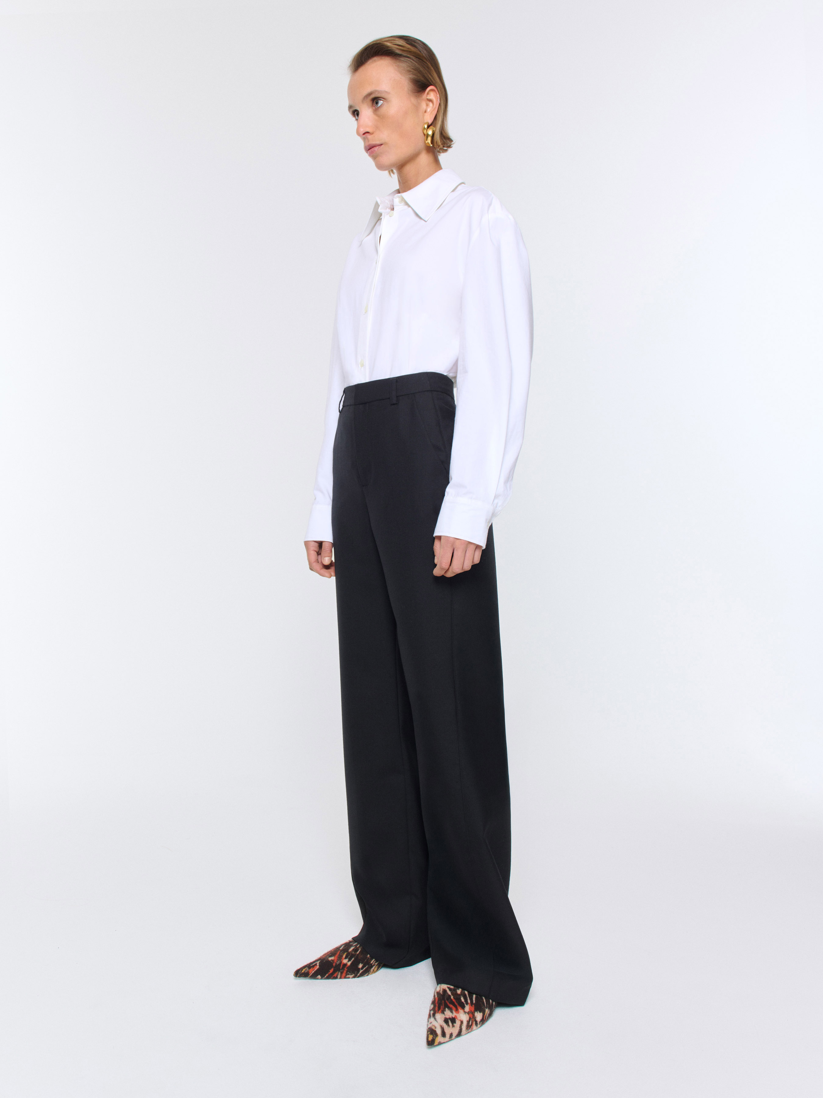 Zoe Trouser - Black Wool | Séfr
