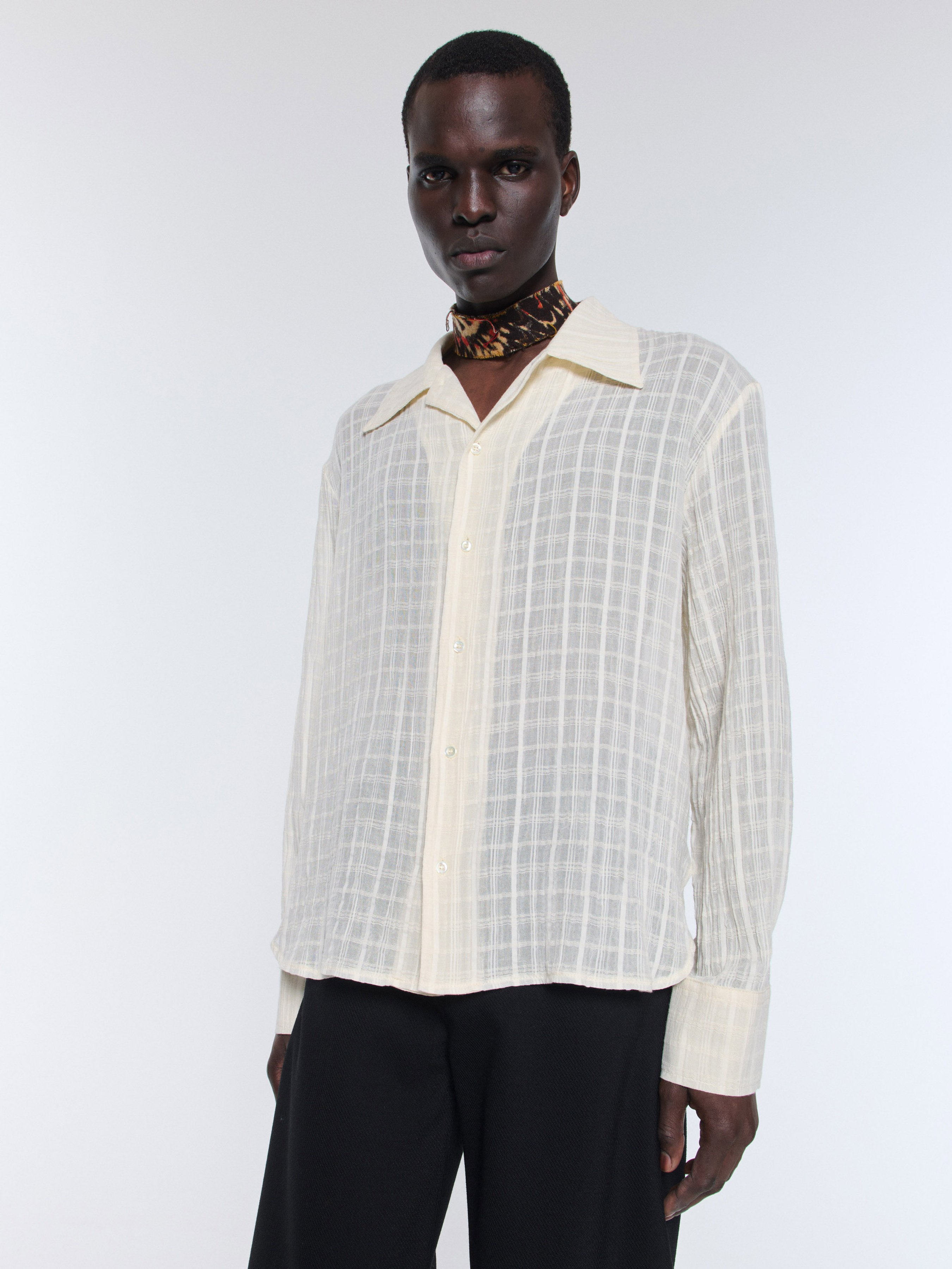 Tシャツ・カットソー Sefr SS25 'Ignacio' shirt (MSS25IGNACIO CLOUDWHITECHECK) Sefr-online