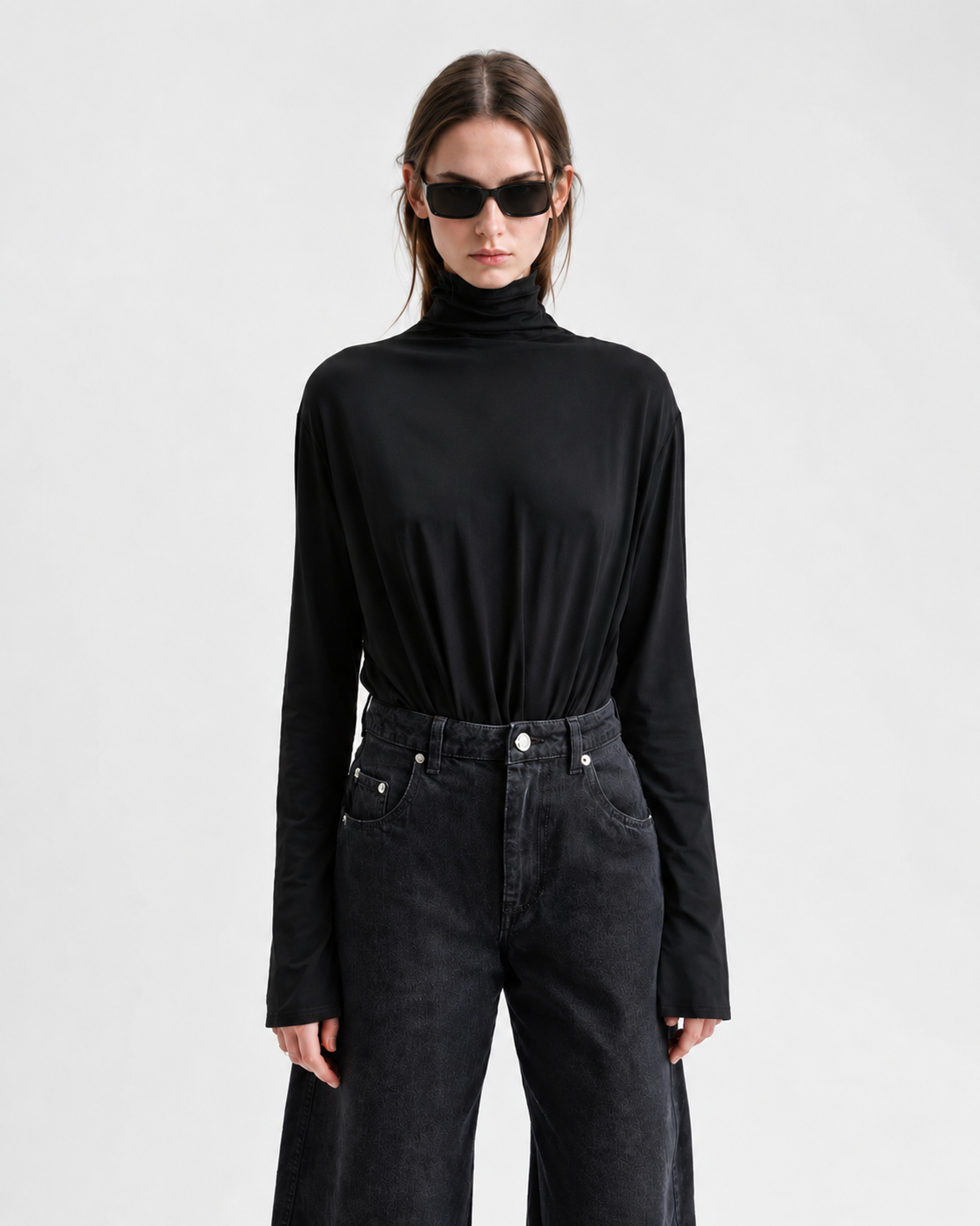 Draped Turtleneck Top | Séfr