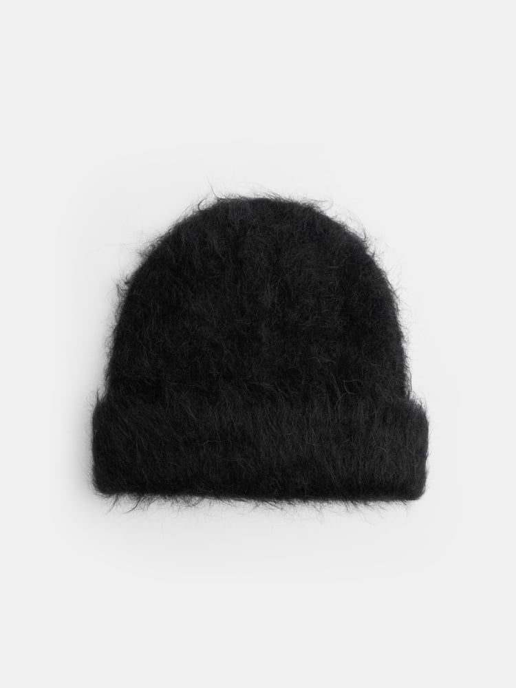 Séfr Fuzzy Beanie ブラックアルパカ Accessories | Séfr