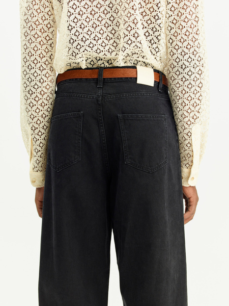 Wide Cut Jeans - Black Wash - Sefr-online