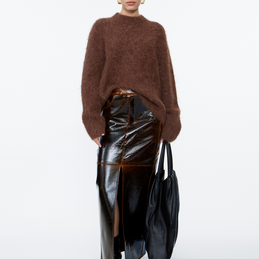 Haru Sweater - Chocolate Brown Alpaca | Séfr